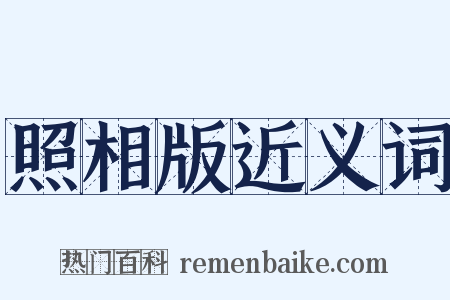 照相版近义词是什么意思的图片